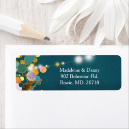 Aquamarine Hochzeitsbäume, künstlerische Rücksende