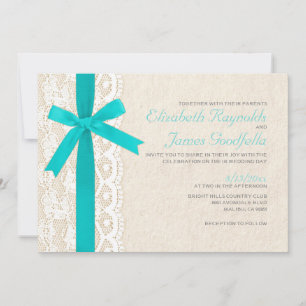 Aquamarine Hochzeitseinladungen Einladung