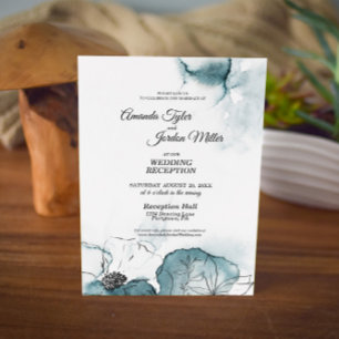Aquamarine Hochzeitsempfang Einladung