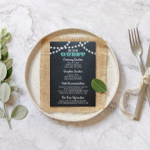Aquamarine Hochzeitskarte für Kartenleuchten