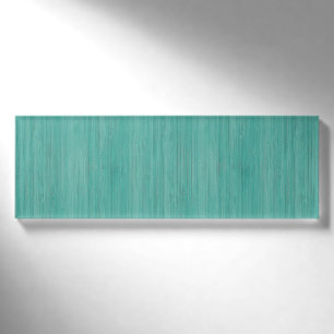 Aquamarine-hölzerner Korn-Bambusblick Namenschild