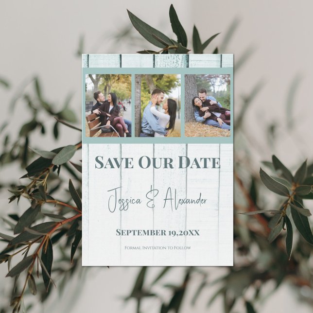 Aquamarine Holzfotografie Save the Date (Von Creator hochgeladen)
