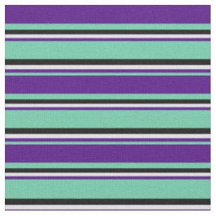 Aquamarine, Indigo, Lavendel und schwarz Stoff