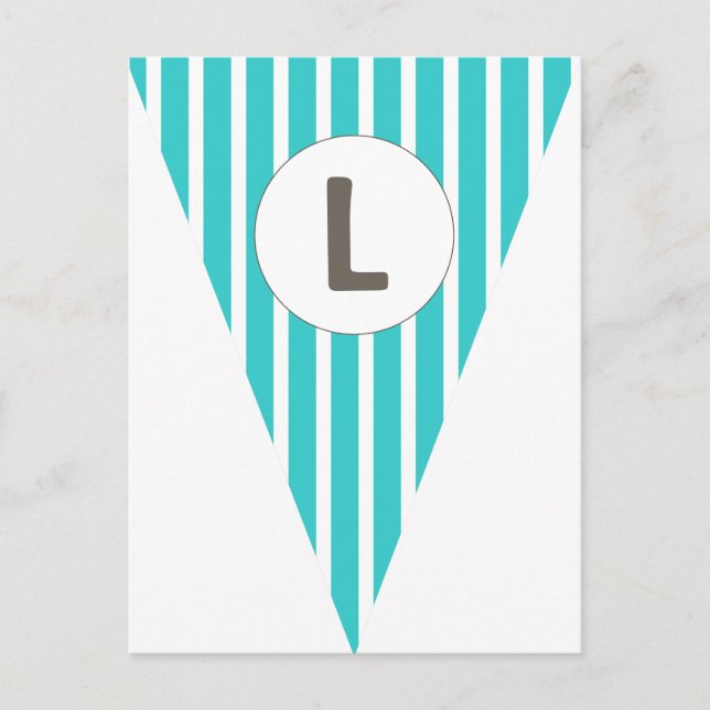 Aquamarine, individuell anpassbare Fahneberähte au Postkarte (Vorderseite)