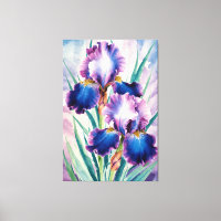 *~* Aquamarine Iris Blume Künstlerisch Iris Malere