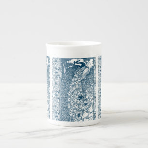 Aquamarine Jugendstil-Friedenstruppen Prozellantasse