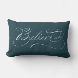 Aquamarine Kalligrafie-Glaube-Pillow Lendenkissen