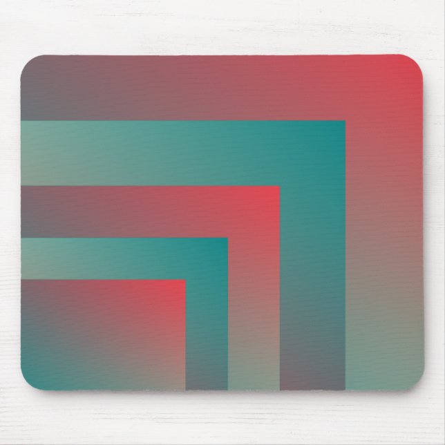 aquamarine Korallenfarben Mousepad (Vorne)