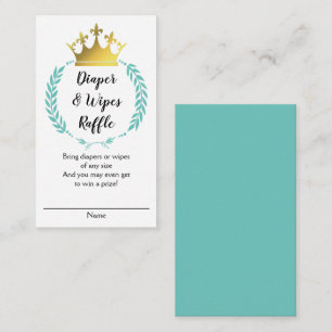 Aquamarine Kronen-ZAPER-WIPS-RAFFLE Begleitkarte