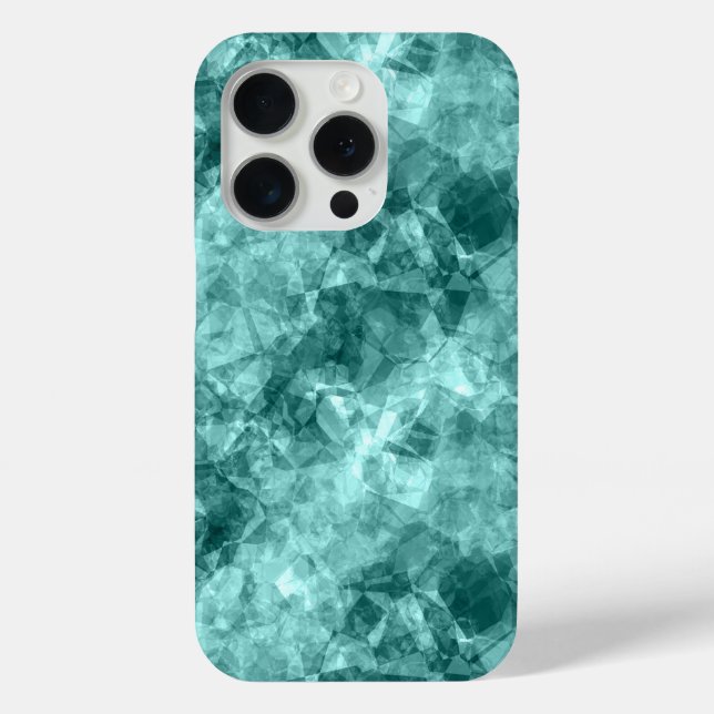 Aquamarine Krummstoff iPhone 15 Pro Hülle (Rückseite)