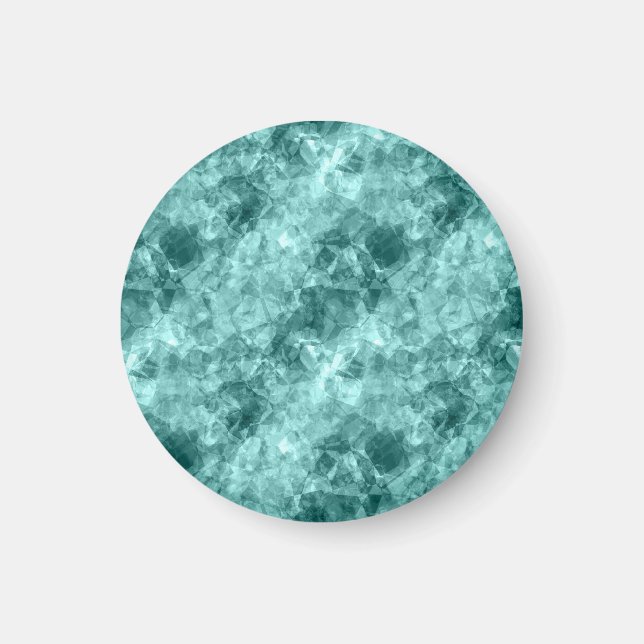 Aquamarine Krummstoff Magnet (Vorne)