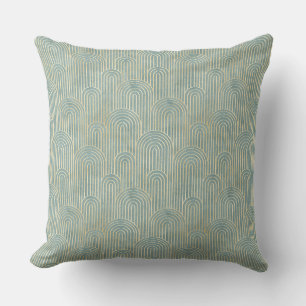 aquamarine, kunstvolle Dekos, Ventilatormuster, aq Kissen