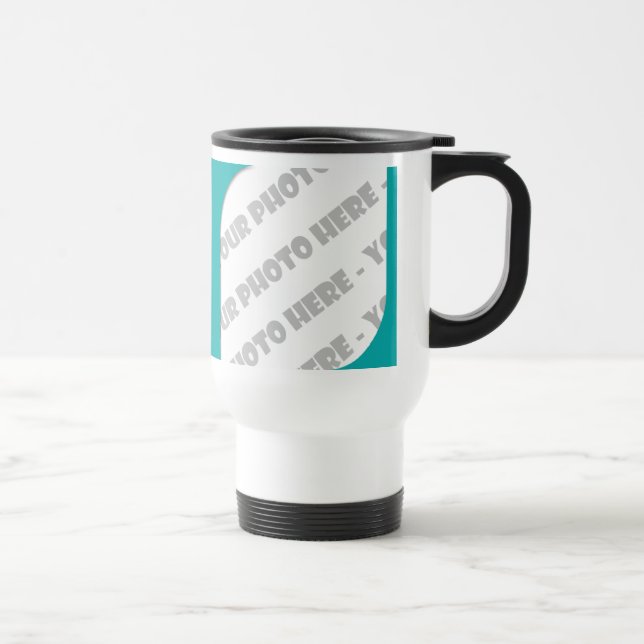 Aquamarine Kurven-Foto-Reise-Tasse - schaffen Sie Reisebecher (Rechts)