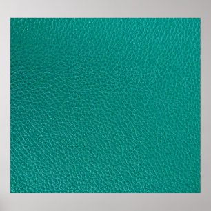 Aquamarine Leder: Modische Schlangentextur. Poster