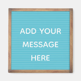 Aquamarine Letterboard in Frame Custom Message Magnet