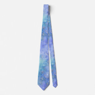 Aquamarine Lila Blue Night Sky Krawatte