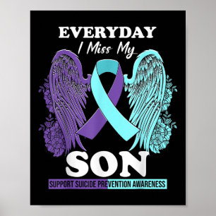 Aquamarine Lila Frau Miss Liebe Son Suizidpräventi Poster