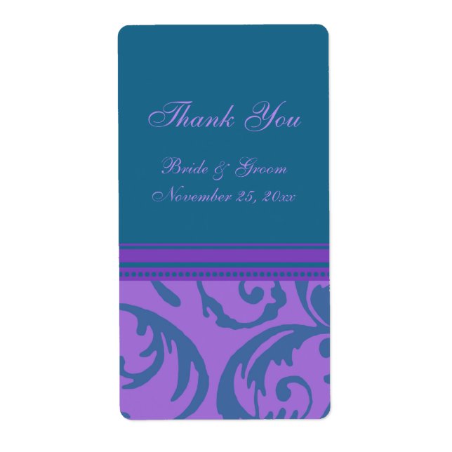 Aquamarine Lila Wirbel Hochzeitstempel (Vorne)