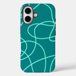 Aquamarine Linie iPhone 16 Hülle