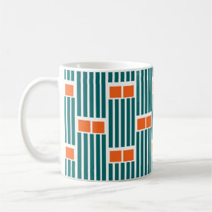 Aquamarine Linien und Boxen Kaffeezubereitung Tass Kaffeetasse
