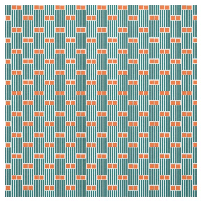 Aquamarine Linien und Felder Stoff (Muster)