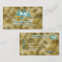 Aquamarine Logoreinigung Elegante Berufliche Visitenkarte