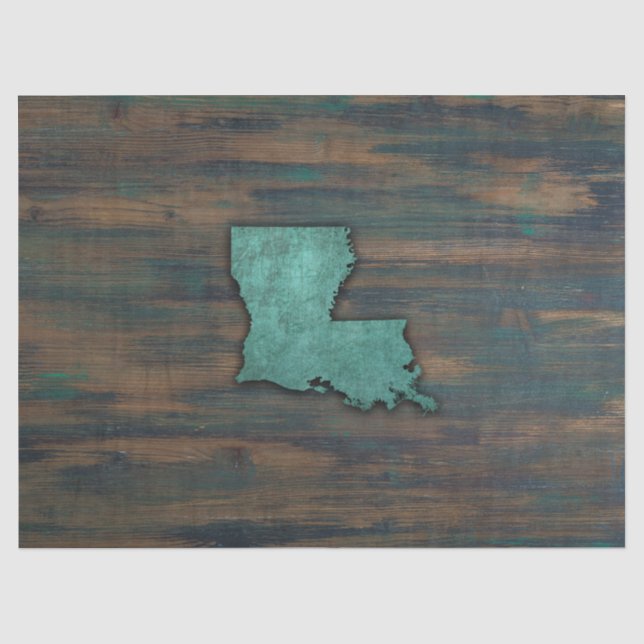 Aquamarine Louisiana-Form Seidenpapier (Vorderseite)