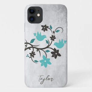 Aquamarine Lovebirds Personalisiert Case-Mate iPho iPhone Hülle