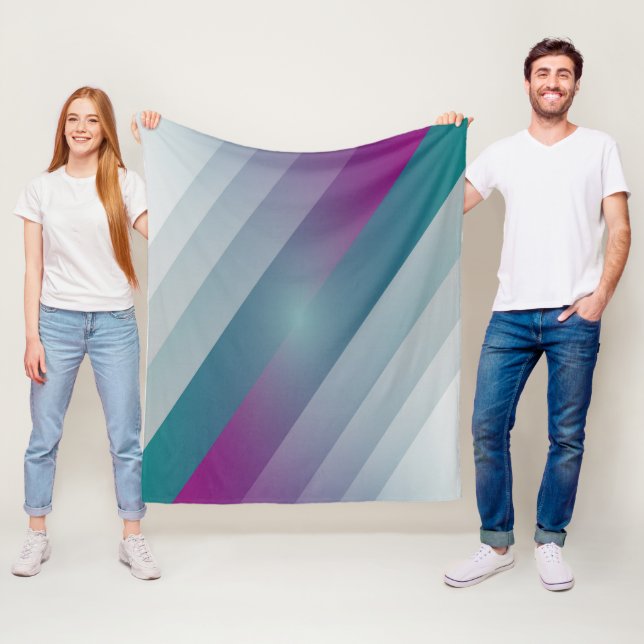 Aquamarine magentafarbene Dreiecke Fleecedecke (Beispiel)