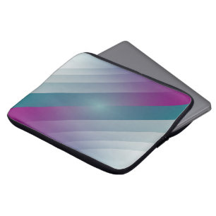 Aquamarine magentafarbene Dreiecke Laptopschutzhülle