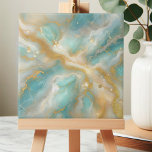 Aquamarine Marmor Gold Glitzer Venen und Wirbel Fliese<br><div class="desc">Diese exquisite dekorative Keramik Kachel besticht durch ein faszinierendes Marmordesign aus Aquamarine. Die hellblauen und grünen Muster verleihen dem Marmor eine natürliche Eleganz, während zarte goldene Glitzer-Wirbel und -Venen eine Touch von Opulenz verleihen. Ideal für Backsplashs in Küchen oder Badezimmern, kombiniert diese Kachel Schönheit mit Funktionalität. Seine langlebige Keramik-Zusammensetzung sorgt...</div>