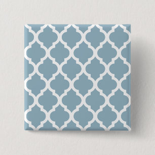 Aquamarine marokkanische Tile Trellis Button