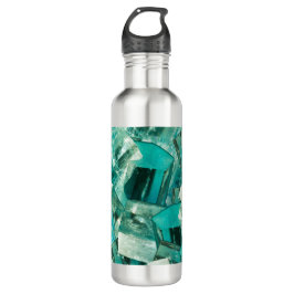 Aquamarine März Birthstone Blue Green Crystal Gem Edelstahlflasche