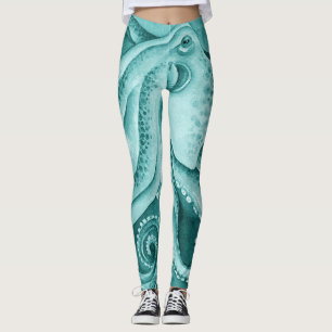 Aquamarine Meeresfarbe Leggings