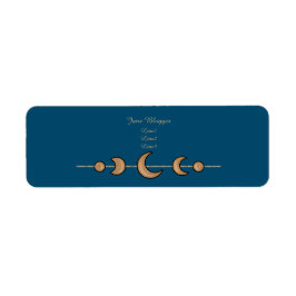 Aquamarine Moon-Adressetiketten