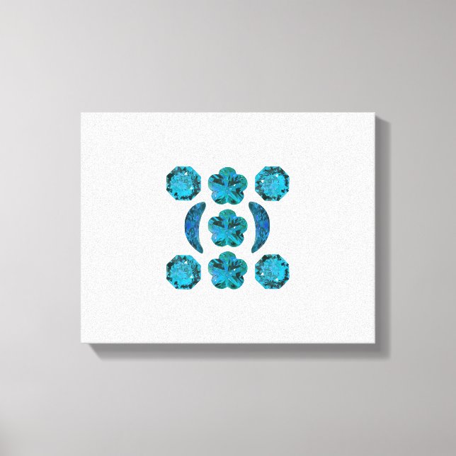 Aquamarine Motif Leinwanddruck (Vorderseite)