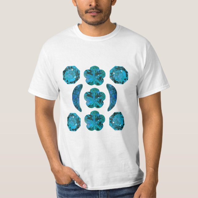Aquamarine Motif T-Shirt (Vorderseite)