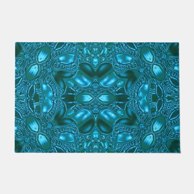 Aquamarine Muster Doormat Fußmatte (Vorderseite)