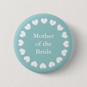 Aquamarine Mutter des Brautknopfes für Hochzeiten Button