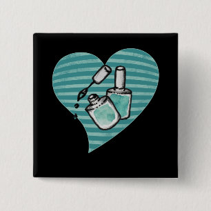 Aquamarine Nagellack Button