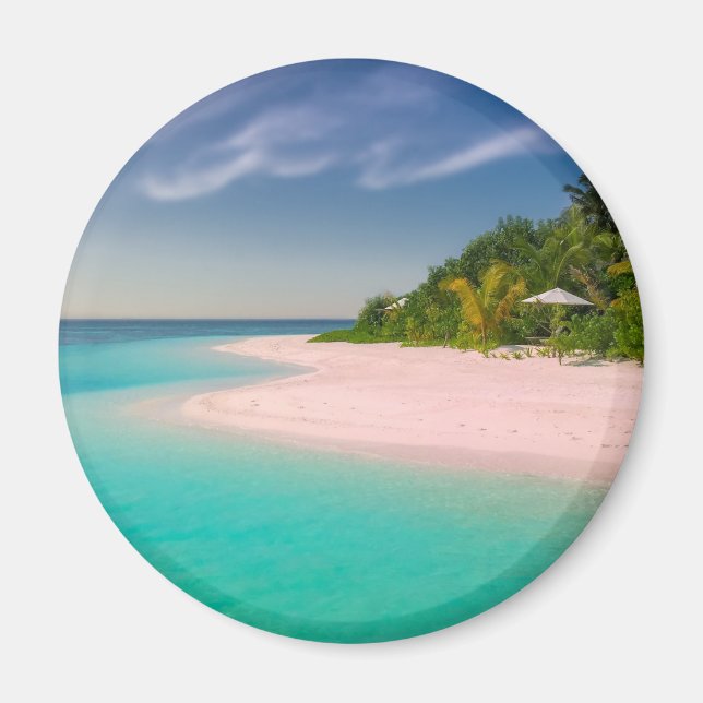 Aquamarine Ocean Tropical Beach Scenic Magnet (Vorne)