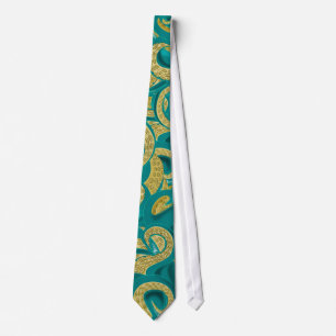 Aquamarine Octopus Neck Tie Krawatte