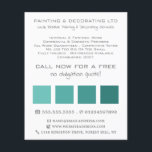Aquamarine Ombre-Quadrate, Maler und Dekorator Flyer<br><div class="desc">Aquamarine Ombre Squares,  Maler & Dekorator Werbe-Flyer von der Business Card Store.</div>