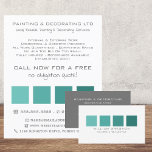 Aquamarine Ombre-Quadrate, Maler und Dekorator Flyer<br><div class="desc">Aquamarine Ombre Squares,  Maler & Dekorator Werbe-Flyer von der Business Card Store.</div>