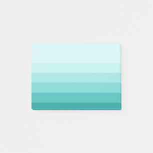 Aquamarine Ombre Stripes - Nachhinweise Post-it Klebezettel