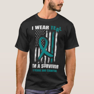 Aquamarine Ovarialkarzinom Überlebende 11 Jahre US T-Shirt