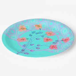 Aquamarine Papierplatte Pappteller