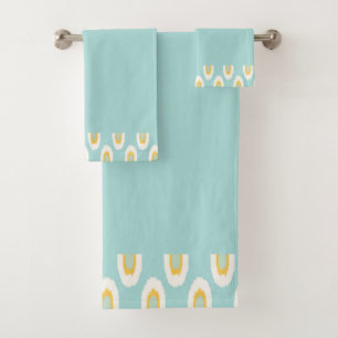 Aquamarine Pattern Edge Bath Set