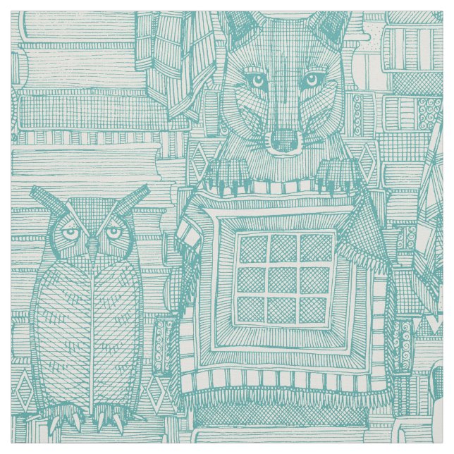 aquamarine Perle Stoff (Muster)