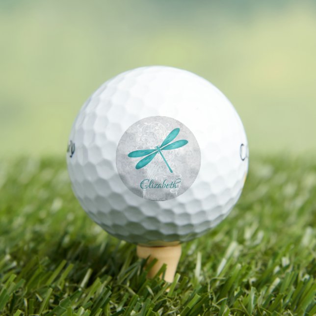 Aquamarine Personalisierte Golfbälle für Dragonfly (Insitu T-Shirt)